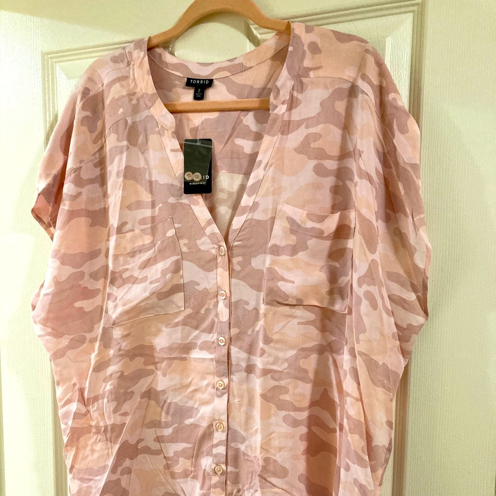 Torrid camo top